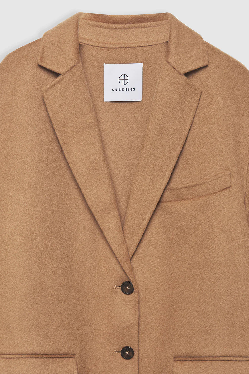 Anine Bing | Quinn Blazer - Camel Cashmere Blend