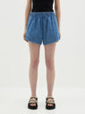 Bassike | Denim Pull On Mini Short - Light Authentic Blue