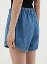 Bassike | Denim Pull On Mini Short - Light Authentic Blue