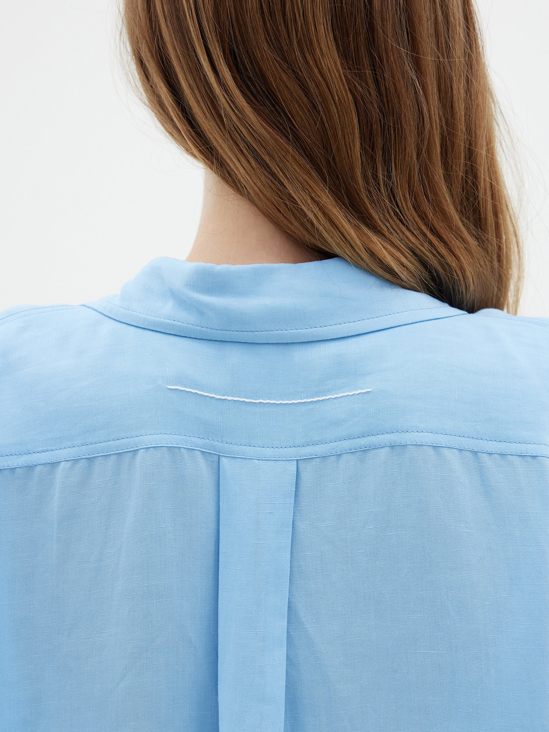 Bassike | Viscose Linen Weekend Shirt - Pale Blue