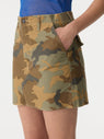 Bassike | Raw Edge Camo Skirt - Camo