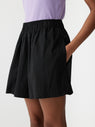 Bassike | Crushed Cotton Tennis Short - Black