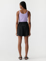 Bassike | Crushed Cotton Tennis Short - Black