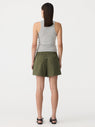 Bassike | Crushed Cotton Tennis Short - Khaki