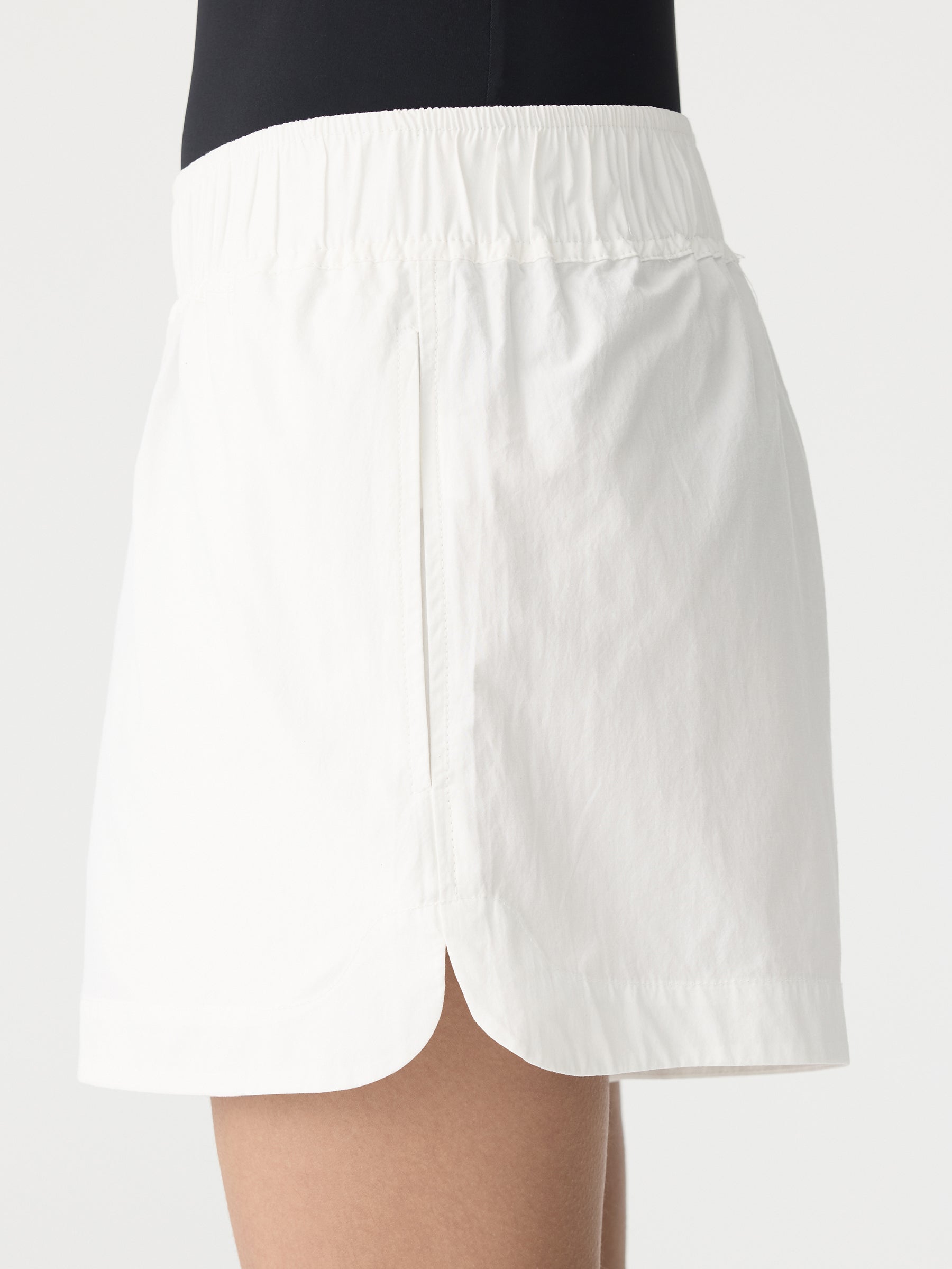 Bassike | Crushed Cotton Tennis Short - Natural