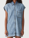 Bassike | Organic Denim Zip Front Dress - Classic Stone Wash