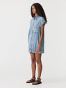 Bassike | Organic Denim Zip Front Dress - Classic Stone Wash