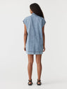 Bassike | Organic Denim Zip Front Dress - Classic Stone Wash