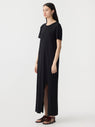 Bassike | Longerline T.Shirt Dress - Black