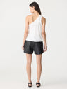 Bassike | Spliced One Shoulder Tank - White