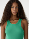 Bassike | Slim Superfine Rib Tank - Aloe Vera