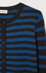 American Vintage | Cardigan - Olympiad Striped Coal Melange