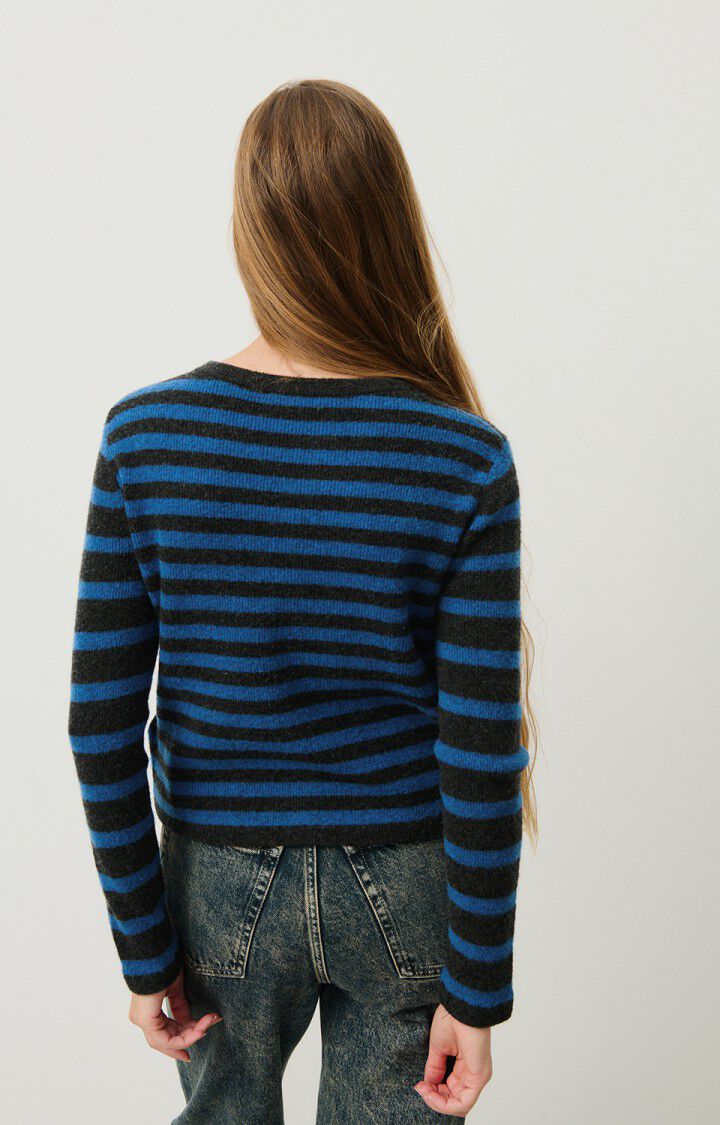 American Vintage | Cardigan - Olympiad Striped Coal Melange