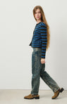 American Vintage | Cardigan - Olympiad Striped Coal Melange