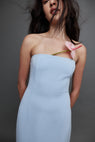 REBE | Strapless Long Dress - Blue