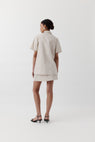 Rebe | Cotton Mini Skirt - Oyster