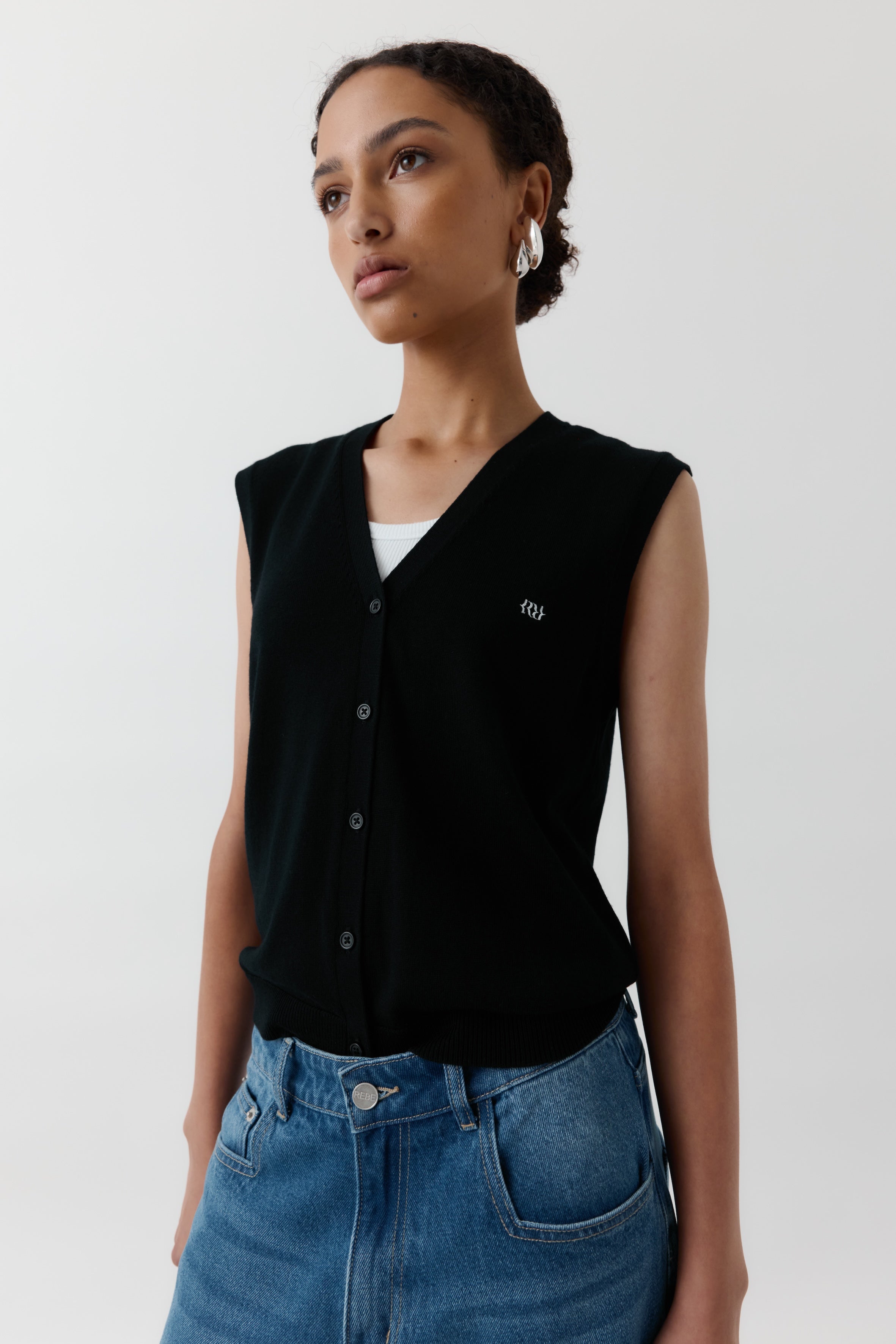 Rebe | Merino Vest - Black