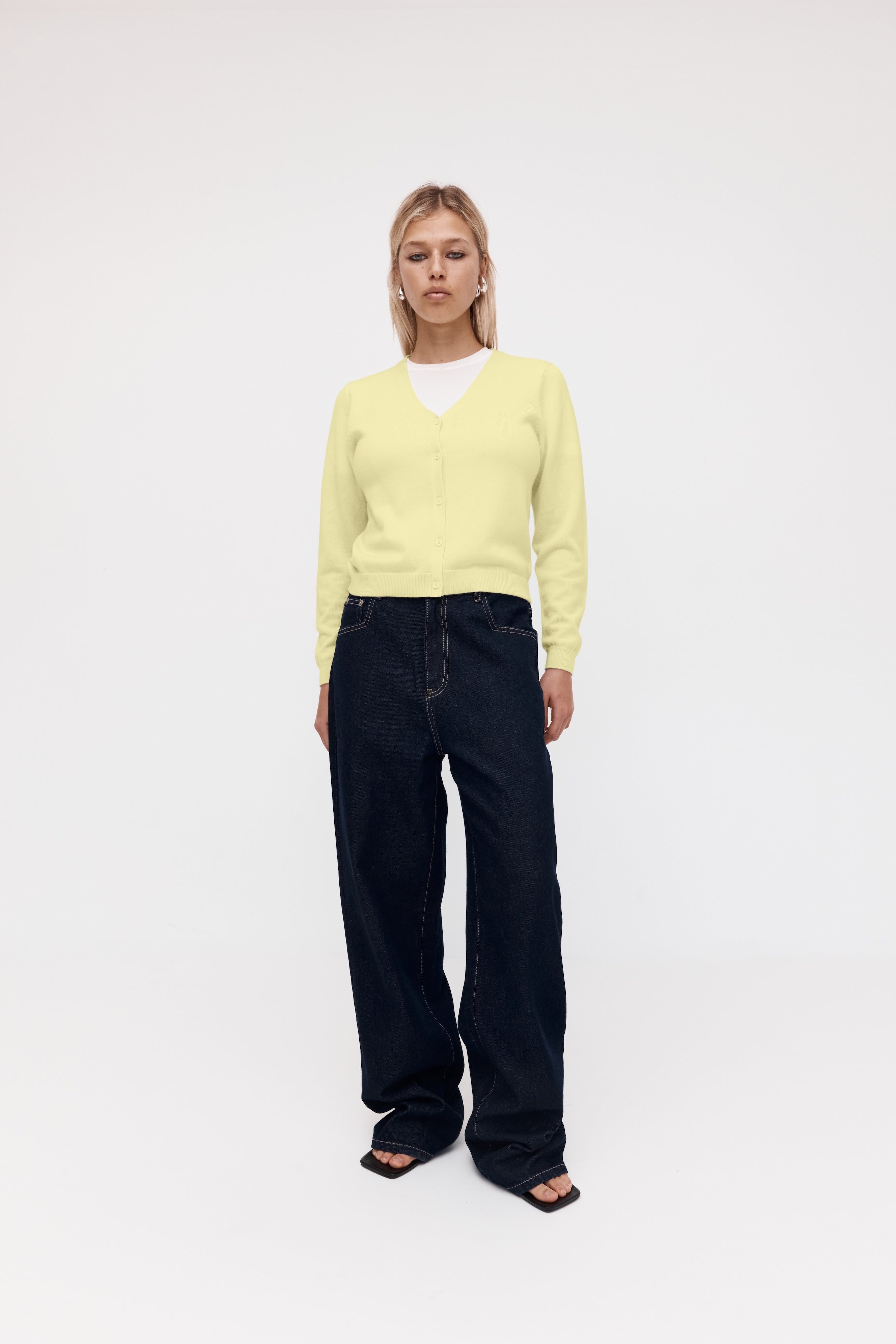 Rebe | Merino Cardigan - Lemon