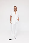 Rebe | Silky Pull On Trouser - Ivory