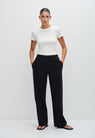 Matteau | Relaxed Pin Stitch Trouser - Black