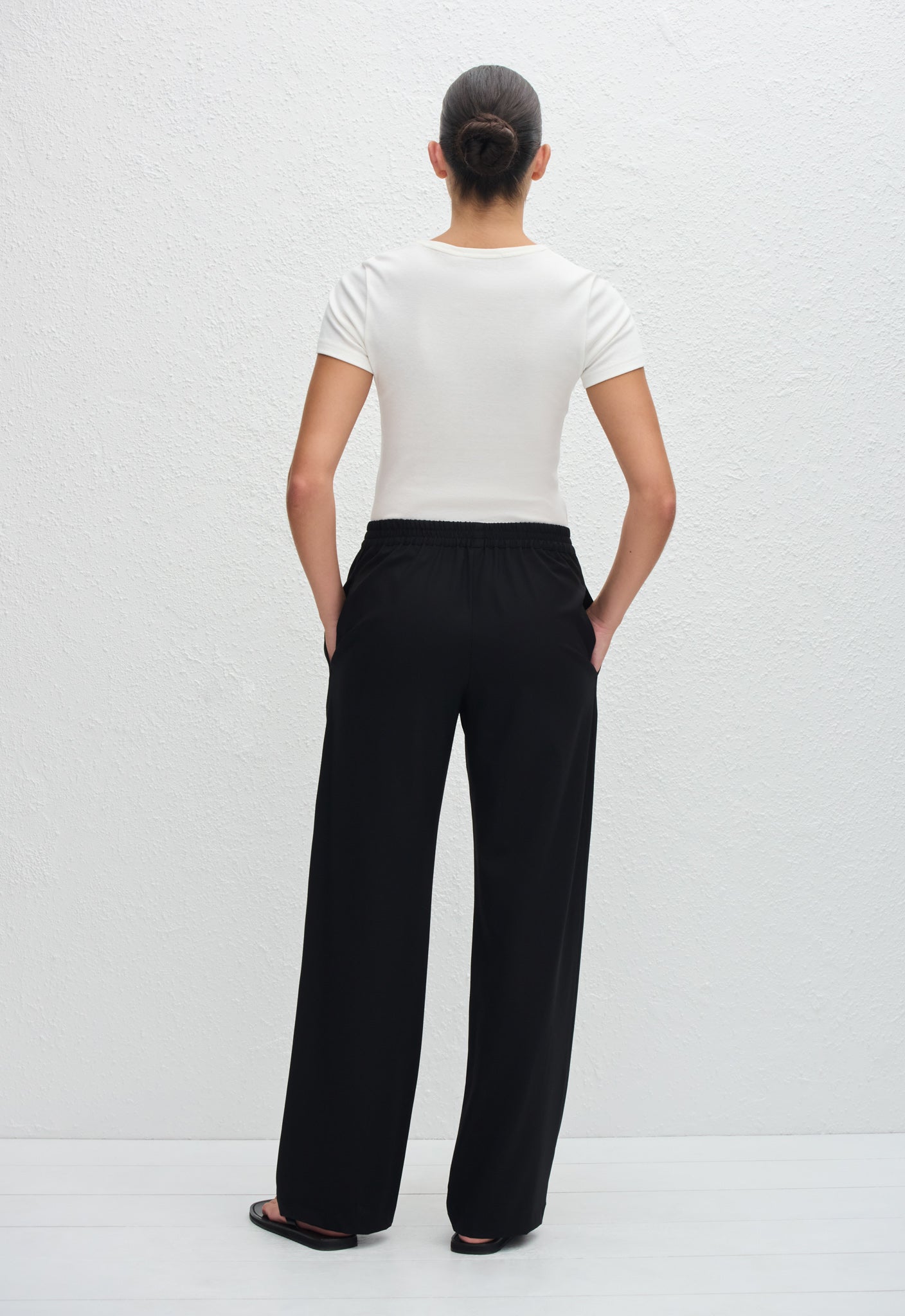 Matteau | Relaxed Pin Stitch Trouser - Black