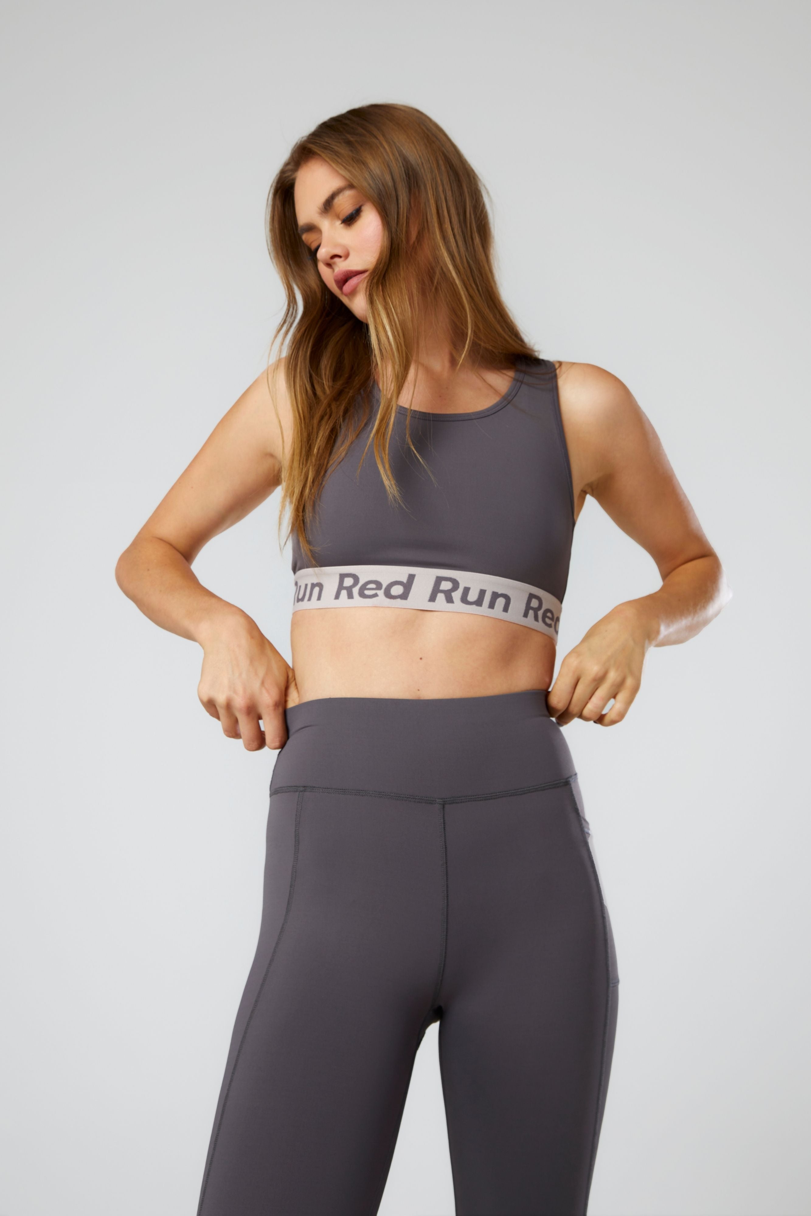 Red Run | Sports Bra Top - Sand Storm