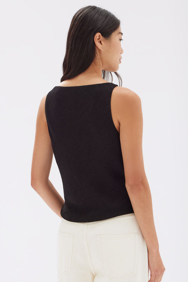 Assembly Label | Reign Textured Top - Black