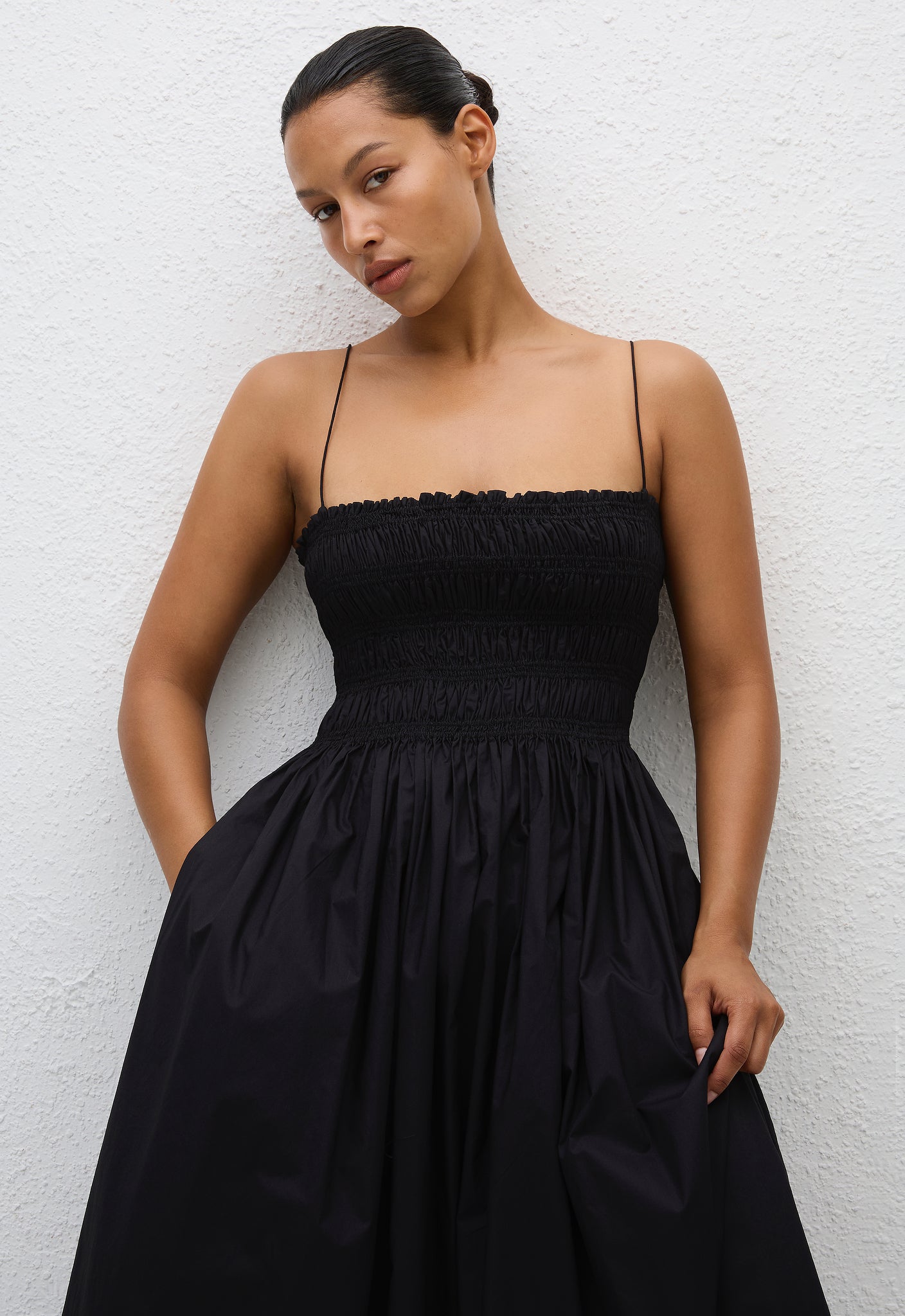 Matteau | Shirred Bodice Dress - Black