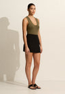 Matteau | Crepe Mini Skirt - Black