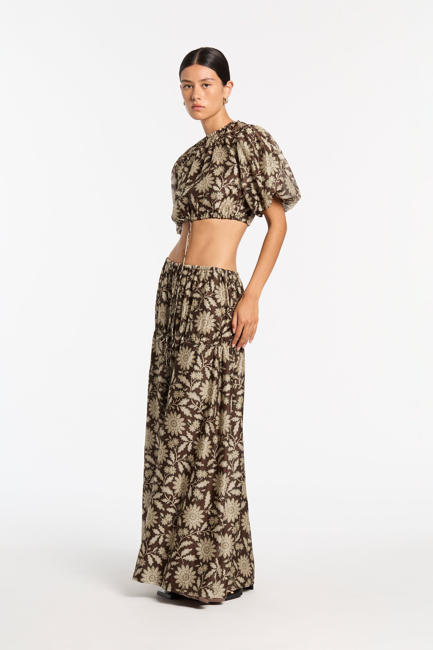 SIR The Label | Xanita Puff Sleeve Crop - Xanita Print