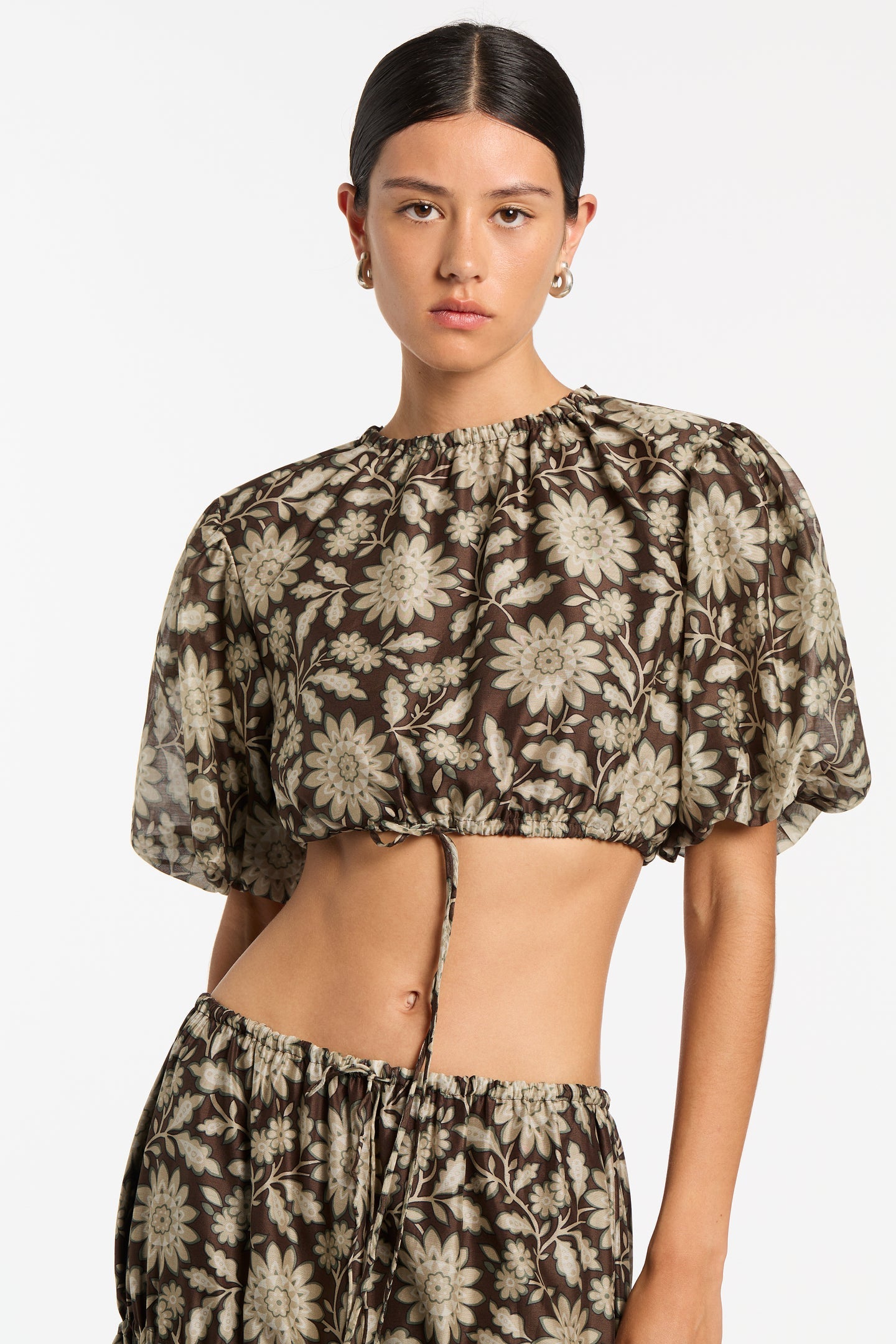 SIR The Label | Xanita Puff Sleeve Crop - Xanita Print