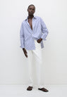 Matteau | Classic Stripe Shirt - Cobalt Stripe