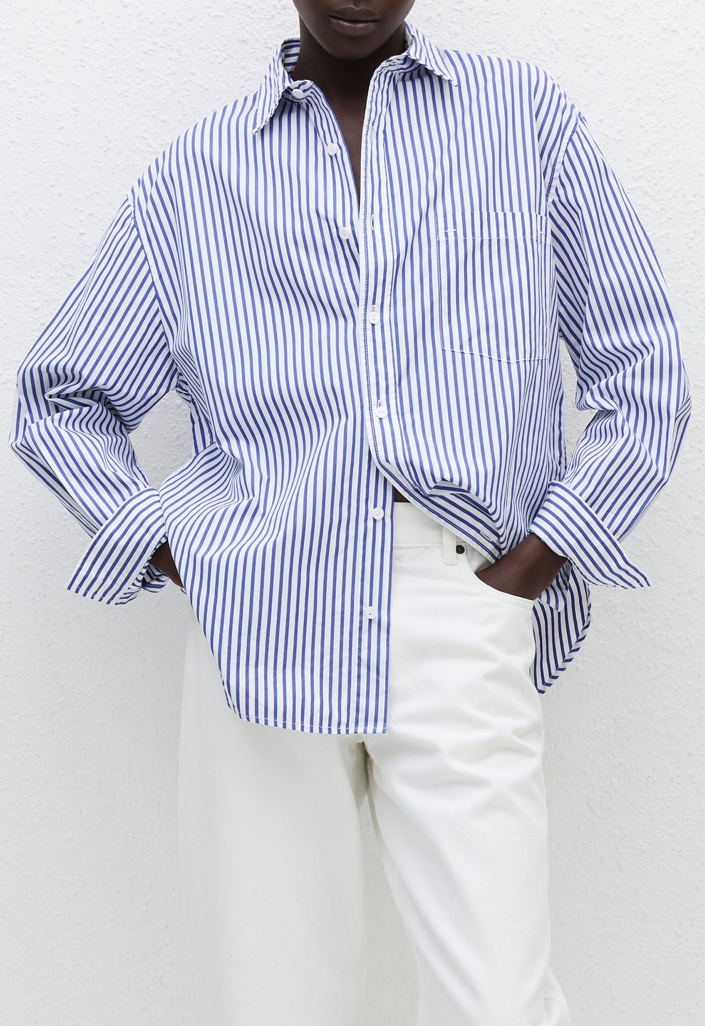 Matteau | Classic Stripe Shirt - Cobalt Stripe