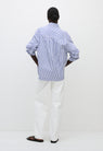 Matteau | Classic Stripe Shirt - Cobalt Stripe