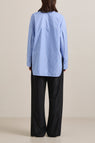 A.Emery | The Agnes Wrap Shirt - Cornflower Stripe