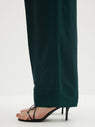 Bassike | Pleat Front Linen Pant - Malachite