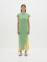 Bassike | Asymmetrical Split Tank Dress - Aspen Green