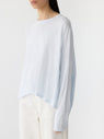 Bassike | Slouch Circle Long Sleeve T.Shirt - Salt Blue