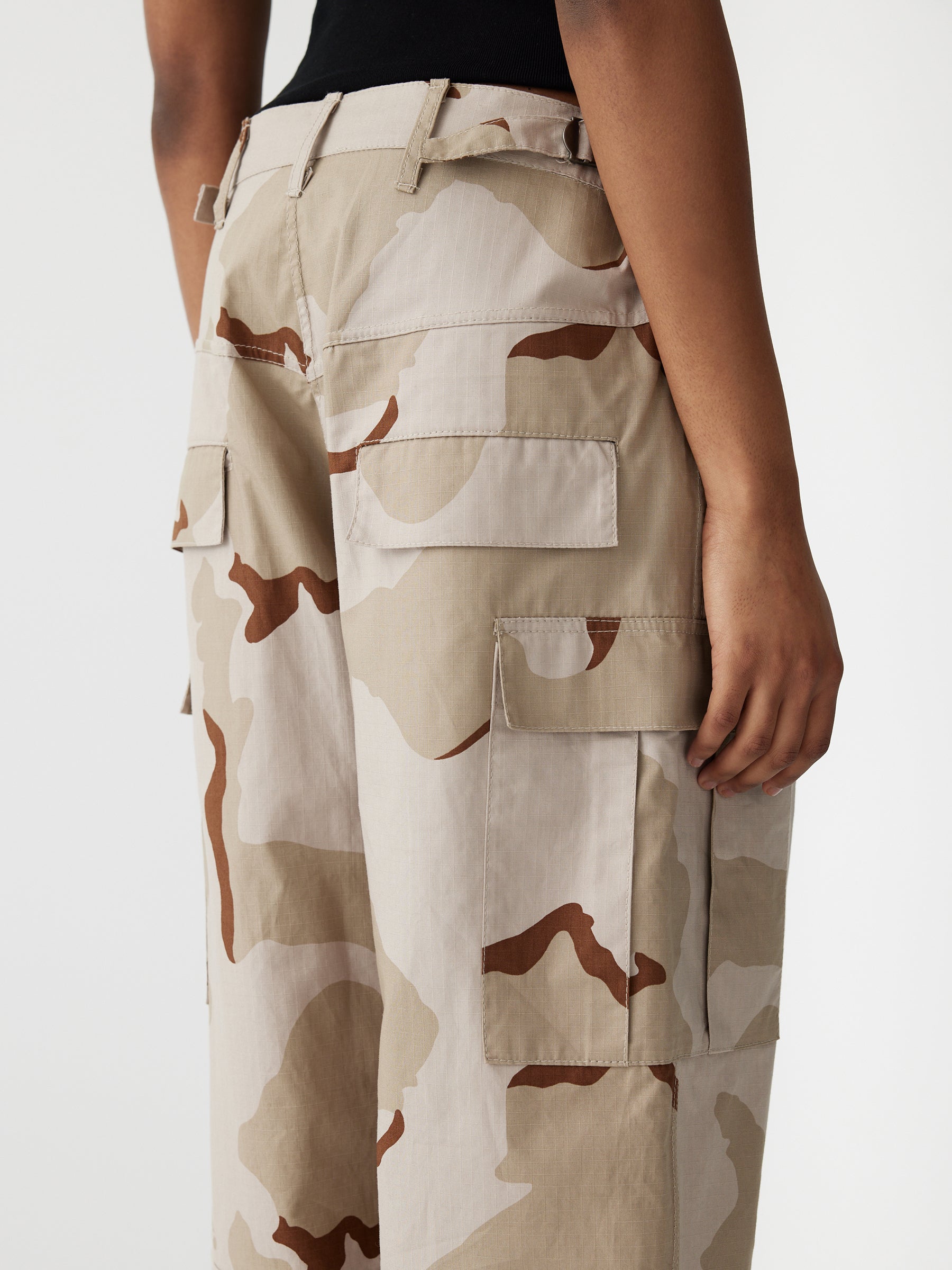 Bassike | Ripstop Camo Cargo Pant - Tan Camo