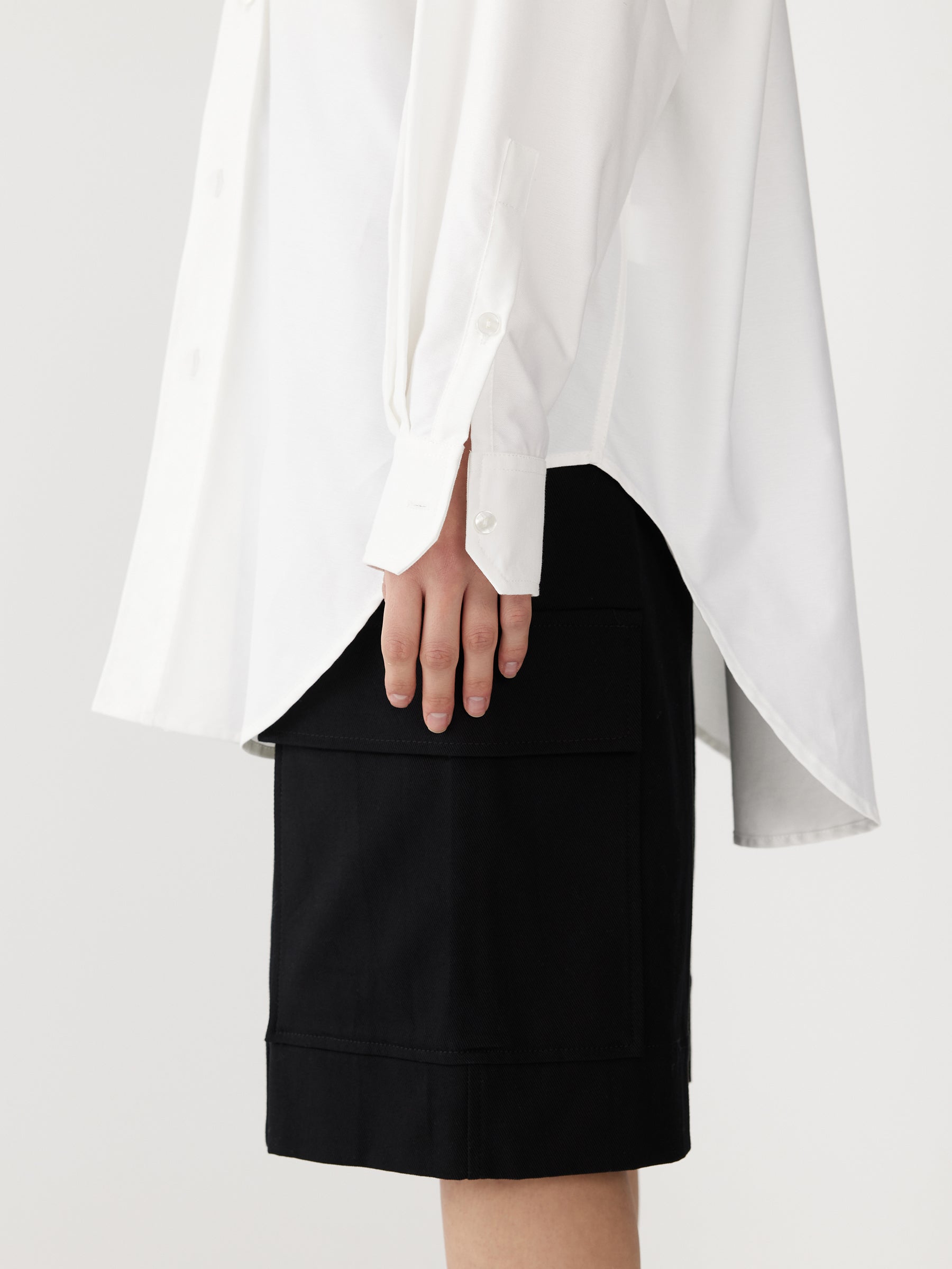 Bassike | Oversized Traditional Shirt - White