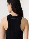 Bassike | Cropped Rib Athletic Tank - Black