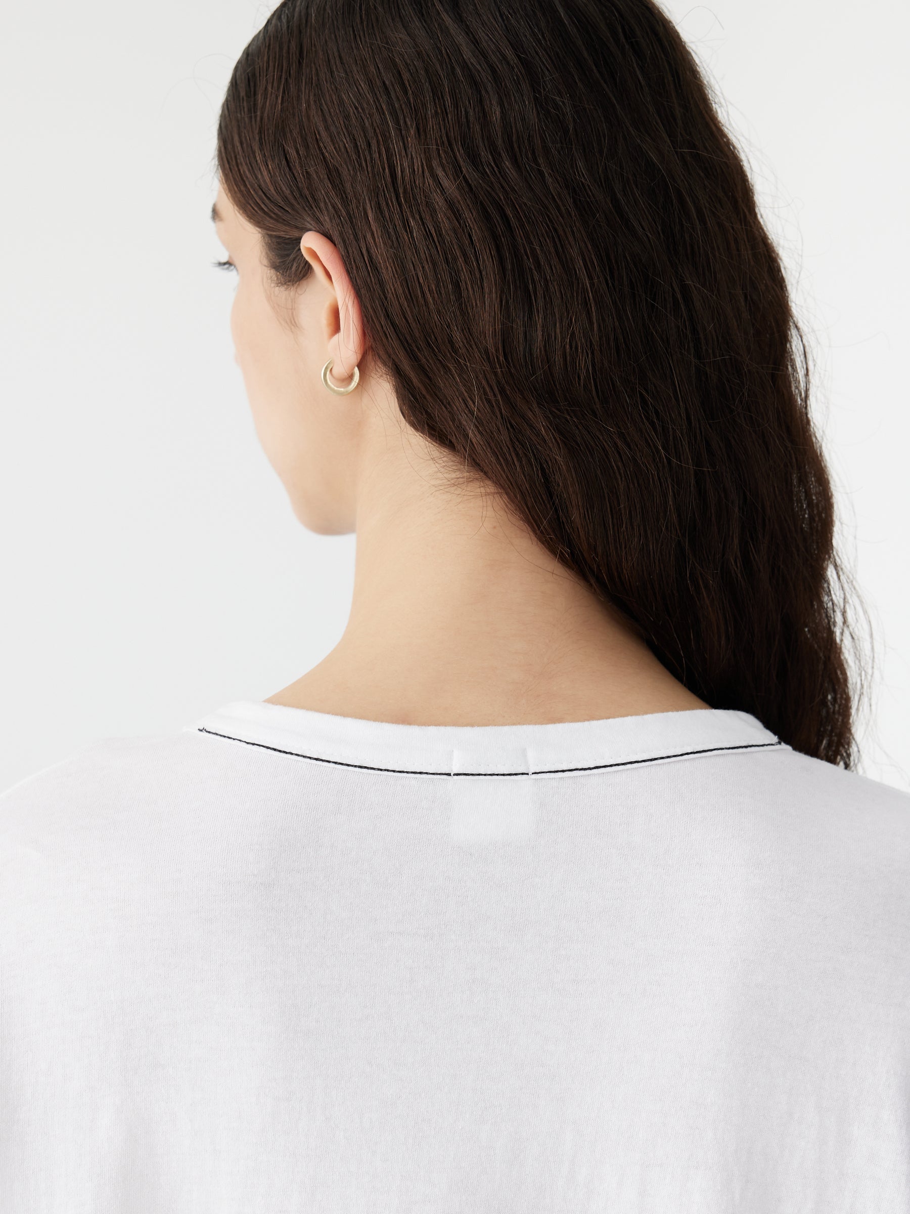 Bassike | Boxy Heritage Long Sleeve T.Shirt - White