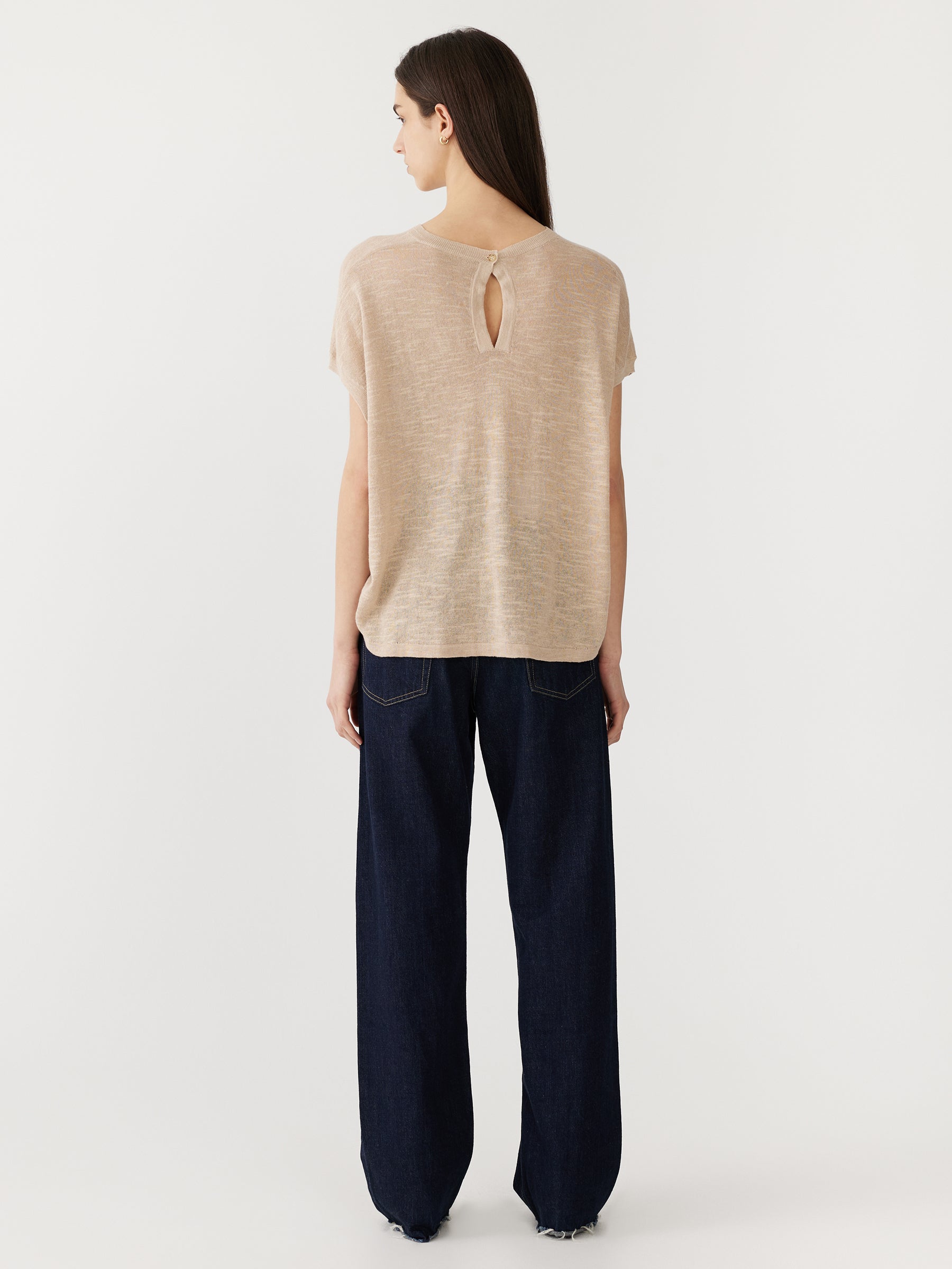 Bassike | Cotton Linen Slouch Tank Knit - Oatmeal