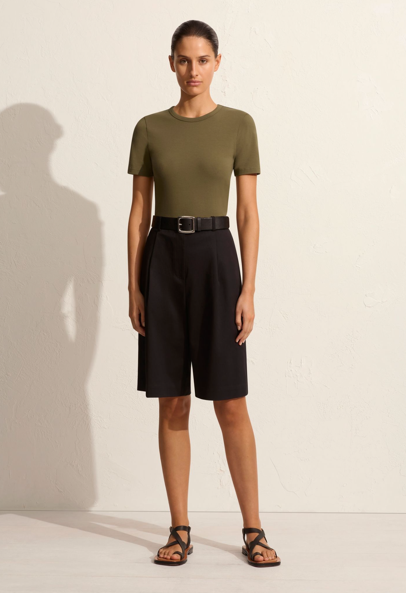 Matteau | Long Chino Short - Black