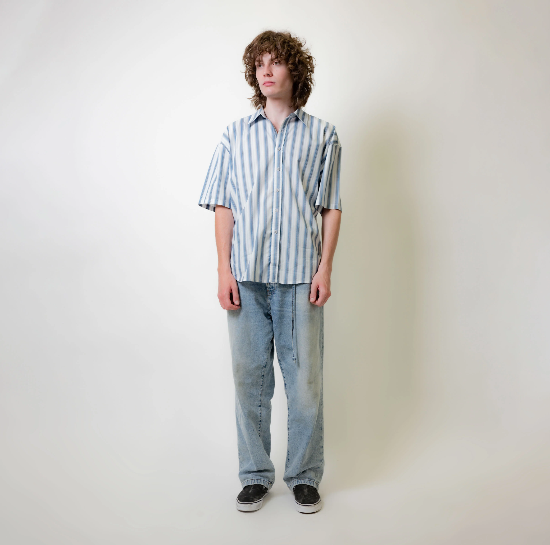 Beach Brains | Big Ss Shirt - Blue Stripe