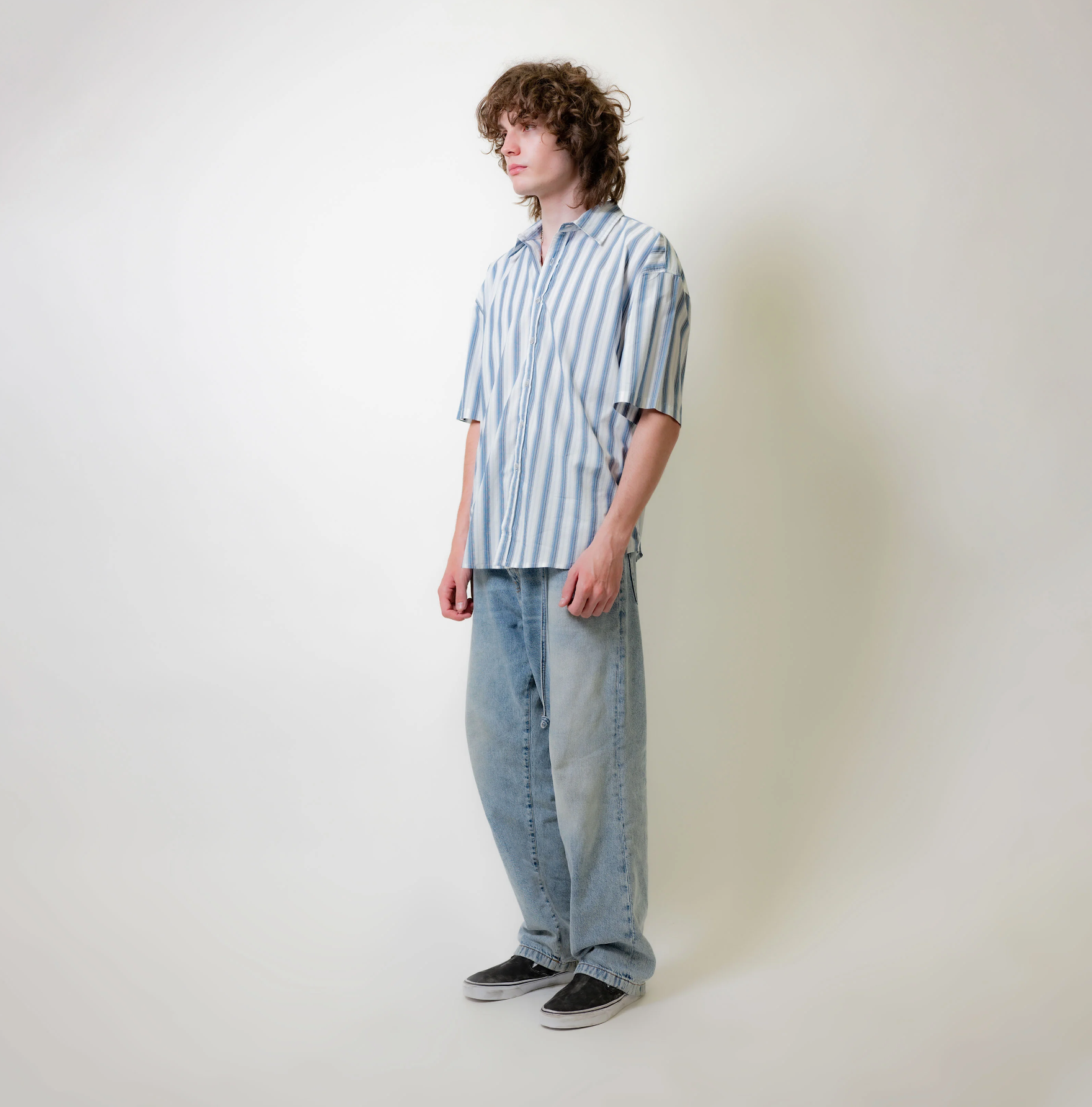 Beach Brains | Big Ss Shirt - Blue Stripe