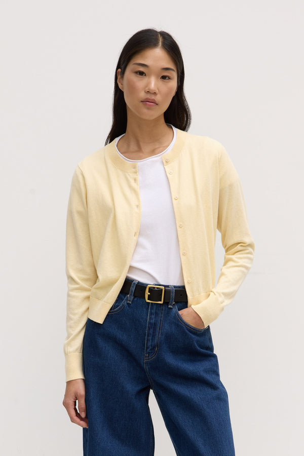 Assembly Label | Semra Cotton Cashmere Cardigan - Chamomile