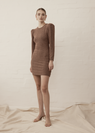 Luxe De Valentina | Sisi Como Mini Dress - Bronze Gold Lame