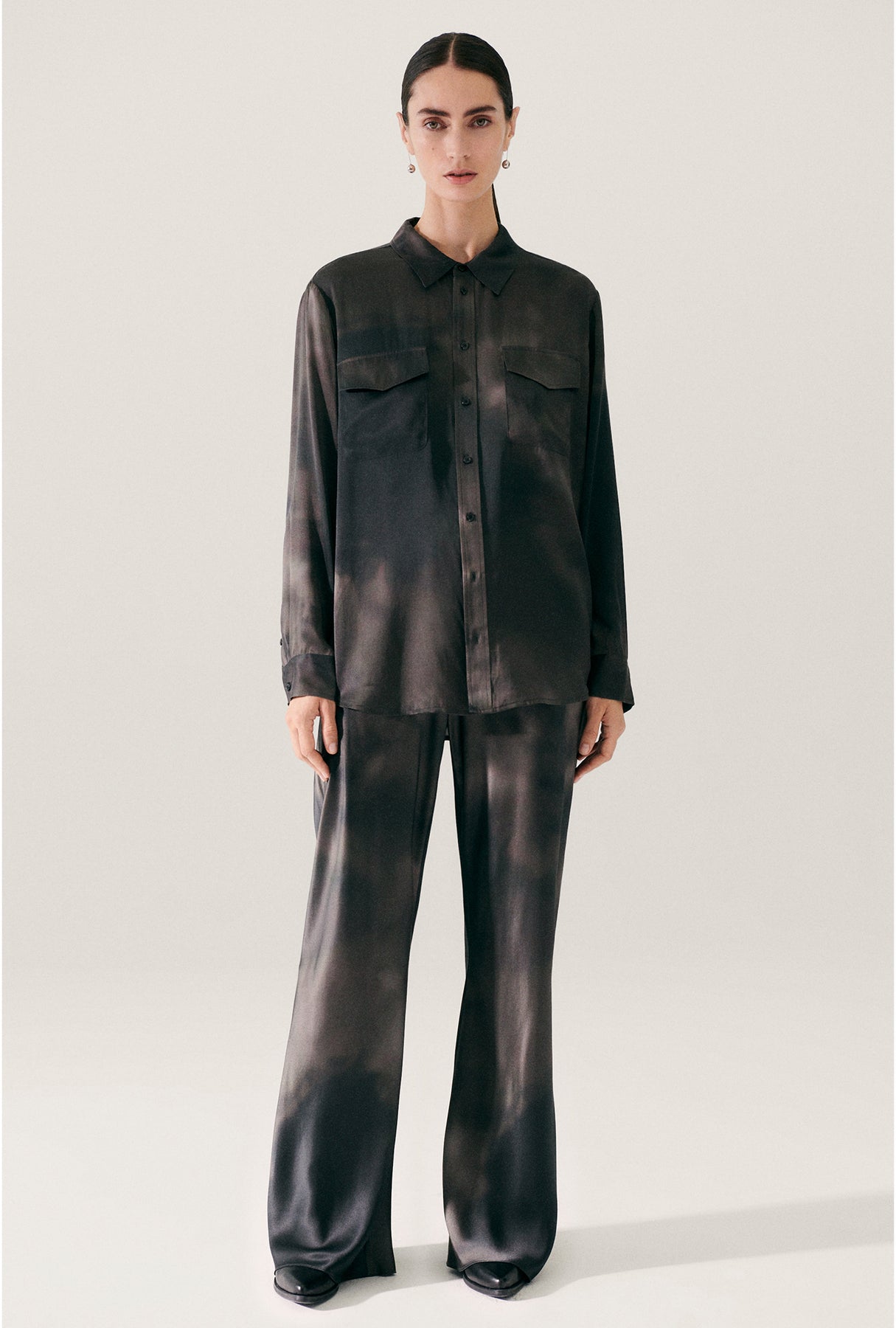 Silk Laundry | Bias Cut Pants - Smoke