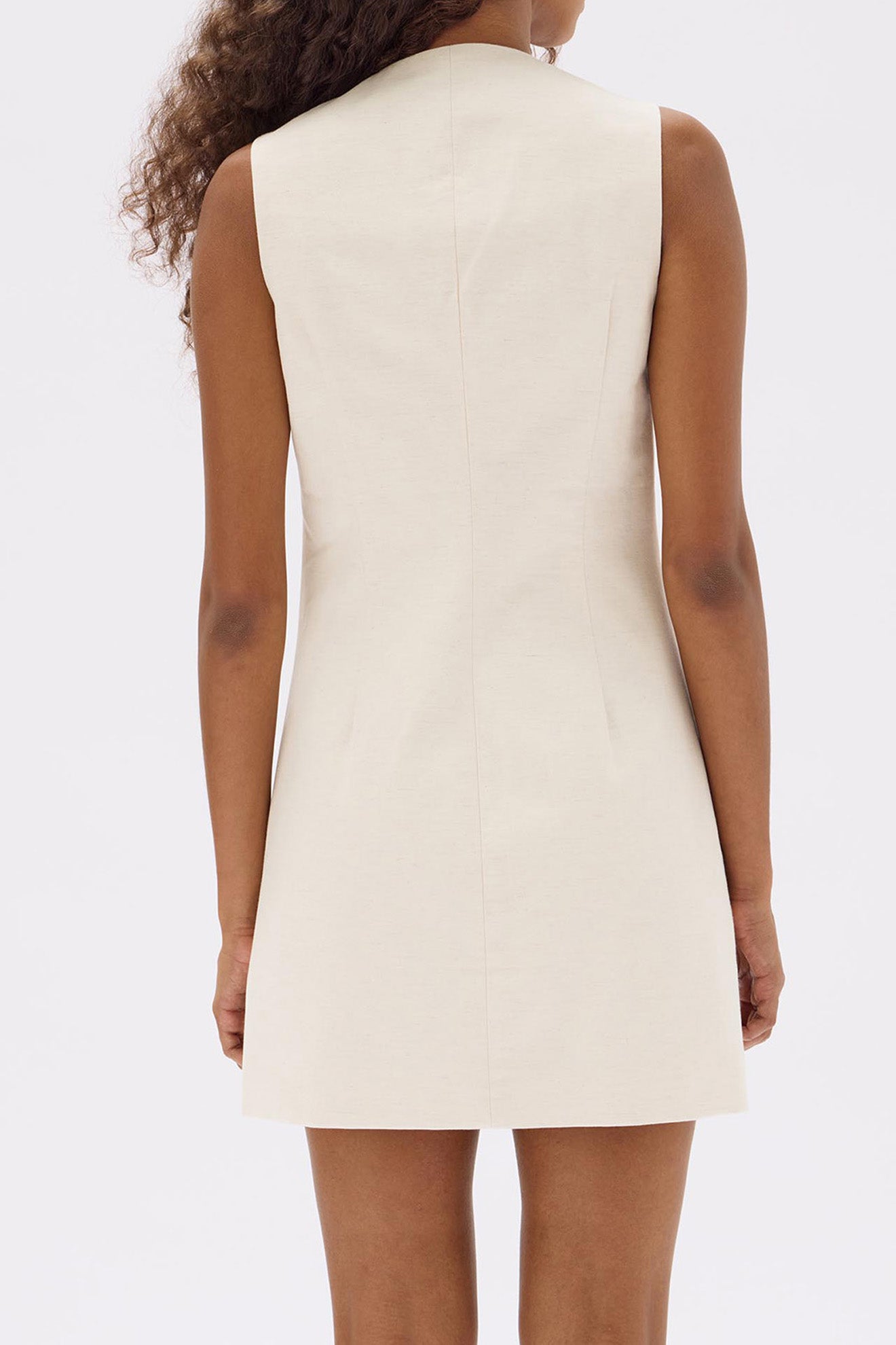 Assembly Label | Simone Cotton Linen Blend Mini Dress - Oat Marle